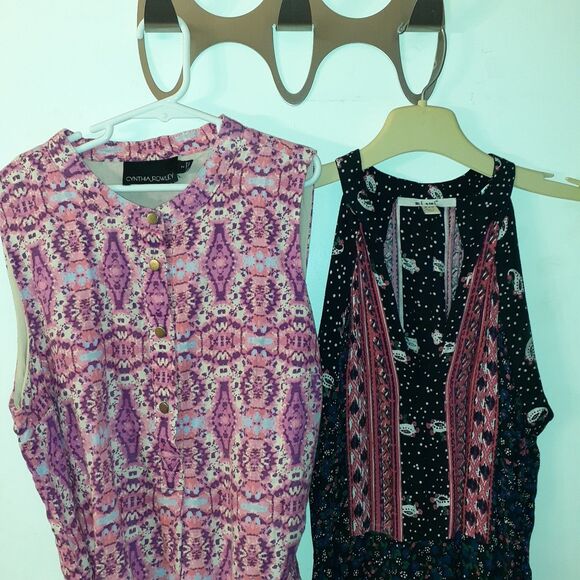 Cynthia Rowley Dresses & Skirts - Cynthia Rowley linen mini dress 2 & Miami black boho sundress xxs casual summer